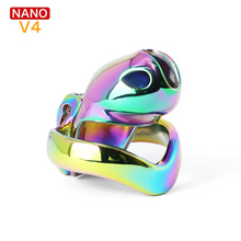 Load image into Gallery viewer, V4 Rainbow Steel Chastity Cage - nano