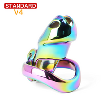 Load image into Gallery viewer, V4 Rainbow Steel Chastity Cage - standard