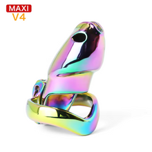 Load image into Gallery viewer, V4 Rainbow Steel Chastity Cage - maxi