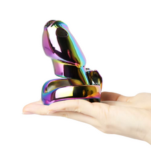 Load image into Gallery viewer, V4 Rainbow Steel Chastity Cage - maxi