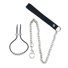 Afbeelding in Gallery-weergave laden, Ventilated Weighted Stainless Steel Chastity Cage with Chain – beaded rope and chain components