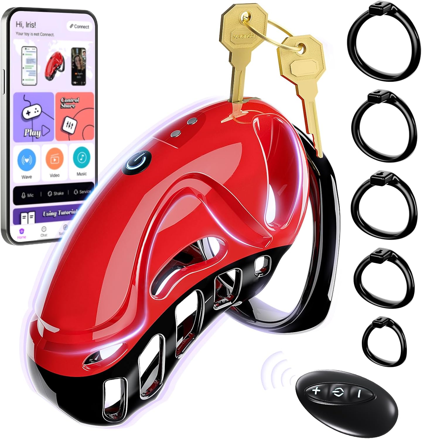 APP Vibrating Chastity Cage chastity-devices APP Vibrating Chastity Cage chastity-devices