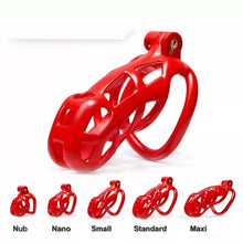 Lade das Bild in den Galerie-Viewer, 3D Cobra Keuschheitskäfig für Männer mit 4 Bogenringen