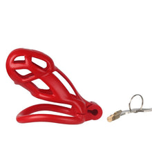 Lade das Bild in den Galerie-Viewer, 3D Cobra Keuschheitskäfig für Männer mit 4 Bogenringen