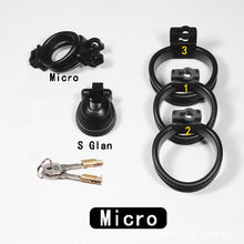 Load image into Gallery viewer, 3D Double-headed Chastity Cage with 3 Rings