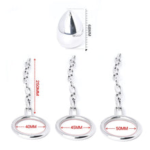 Afbeelding in Gallery-weergave laden, Roestvrijstalen anale plug met cockring