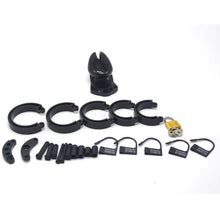 Load image into Gallery viewer, Black Plastic Cock Cage 3.15 inches and 3.94 inches long