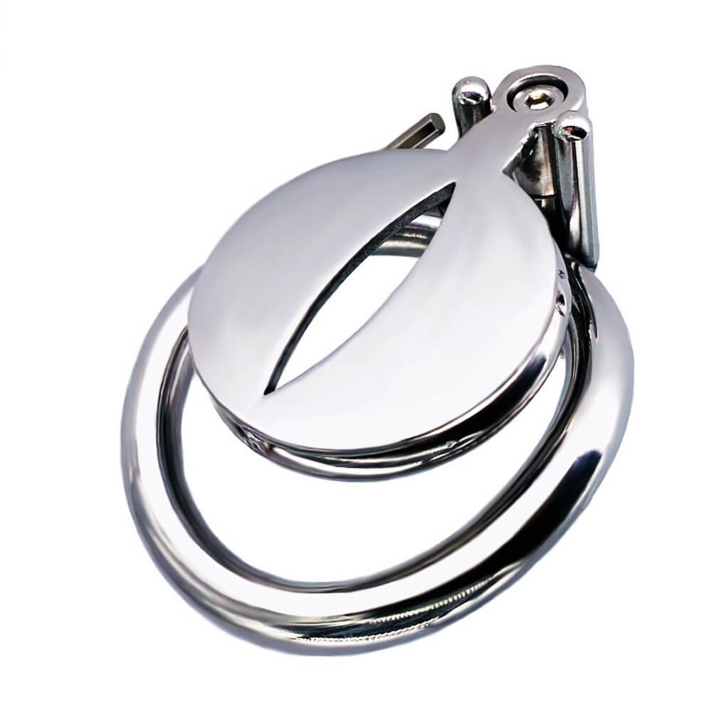 Circular arc clasp flat chastity lock