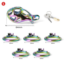 Load image into Gallery viewer, Colorful Stainless Steel MAMBA Chastity Cage
