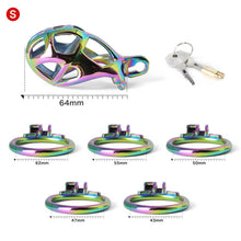 Load image into Gallery viewer, Colorful Stainless Steel MAMBA Chastity Cage