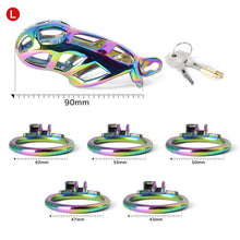 Load image into Gallery viewer, Colorful Stainless Steel MAMBA Chastity Cage
