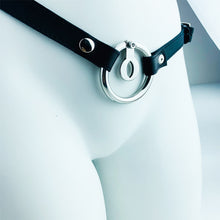 Load image into Gallery viewer, Flat Cock Cage Reverse Stimulation Short Chastity Device Whit Belt