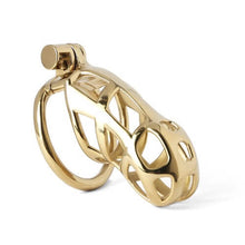 Load image into Gallery viewer, Gold Stainless Steel MAMBA Chastity Cage