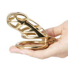 Load image into Gallery viewer, Gold Stainless Steel MAMBA Chastity Cage
