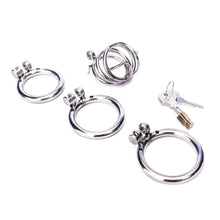 Load image into Gallery viewer, Small Chastity Device 1.10 inches, 1.58 inches, and 2.04 inches long