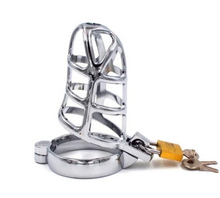 Load image into Gallery viewer, METAL CHASTITY CAGE COCK CAGE 2.76 INCHES LONG
