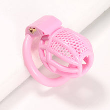 Load image into Gallery viewer, Mini Honeycomb Pink Chastity Device With 4 Ring