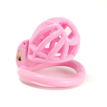 Load image into Gallery viewer, Mini Honeycomb Pink Chastity Device With 4 Ring