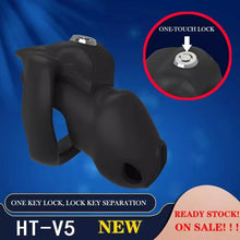 Lade das Bild in den Galerie-Viewer, Neuer Keuschheitskäfig HT-V5 mit Trennungsschloss