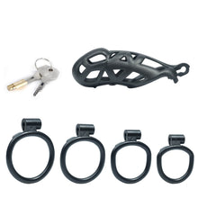 Load image into Gallery viewer, New Upgrade Maxi Black Cobra Male Chastity Cage