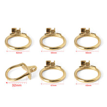 Lade das Bild in den Galerie-Viewer, Goldener Peniskäfig aus Edelstahl MAMBA-ZERO