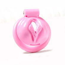 Load image into Gallery viewer, Pussy Shaped Pink Chastity Cage With 4 Rings
