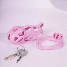 Load image into Gallery viewer, Standard | Pink Cobra Male Chastity Cage with 4 Rings