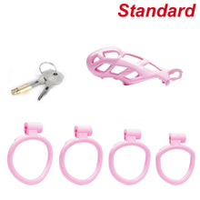Load image into Gallery viewer, Standard | Pink Cobra Male Chastity Cage with 4 Rings