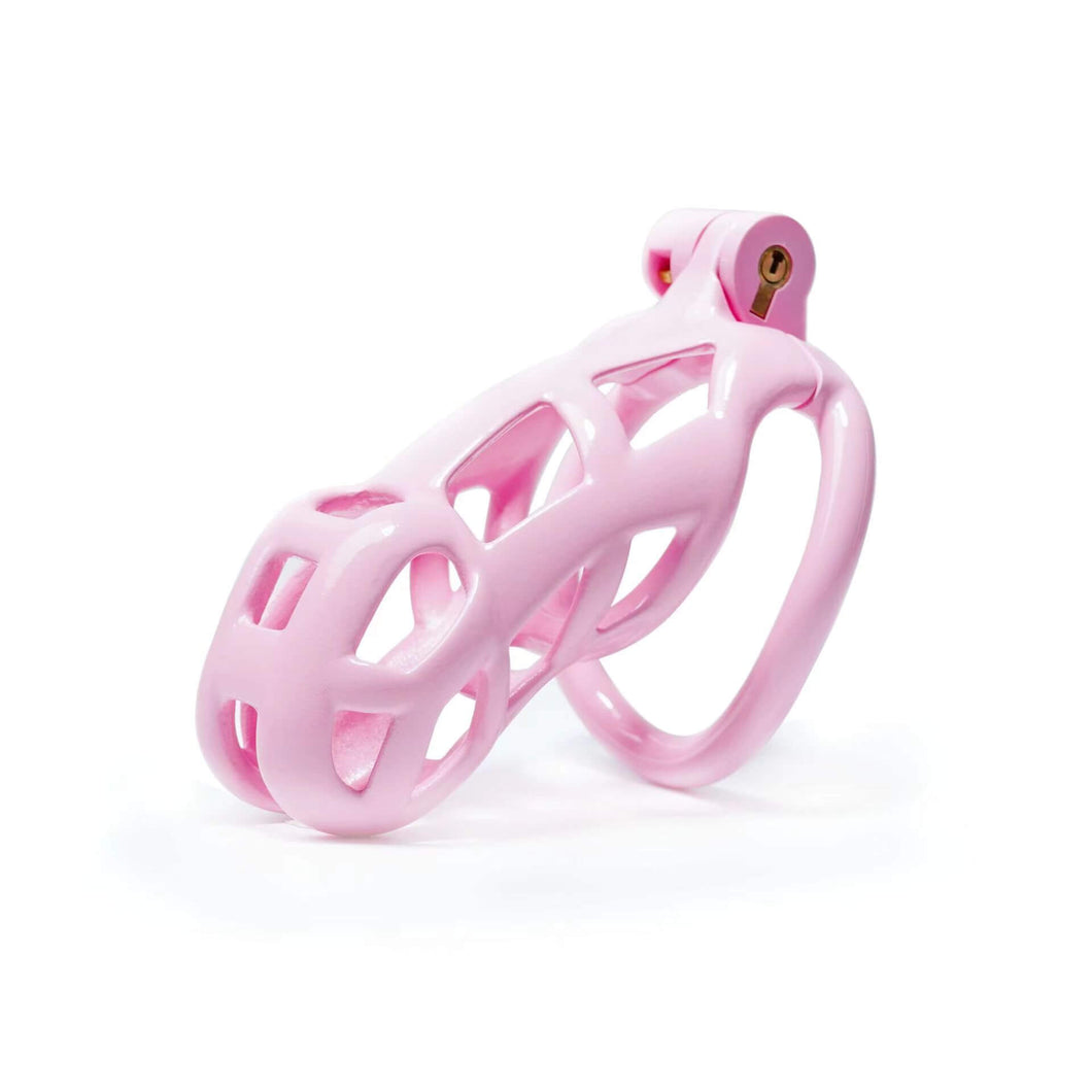 Standard | Pink Cobra Male Chastity Cage with 4 Rings