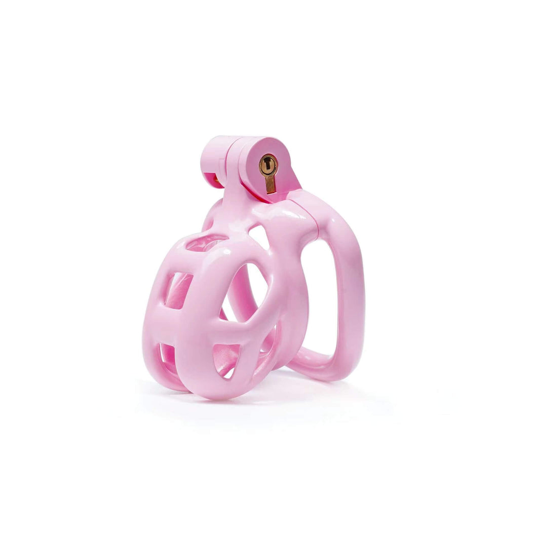 Nub | Pink Cobra Male Chastity Cage with 4 Rings