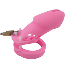 Load image into Gallery viewer, Silicone Chastity Cage Perverse Pink(all rings included)
