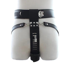 Load image into Gallery viewer, Domineering PU Leather Penis Bdsm Chastity Belt