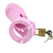 Load image into Gallery viewer, Silicone Chastity Cage Light Pink 3.74 Inches Long