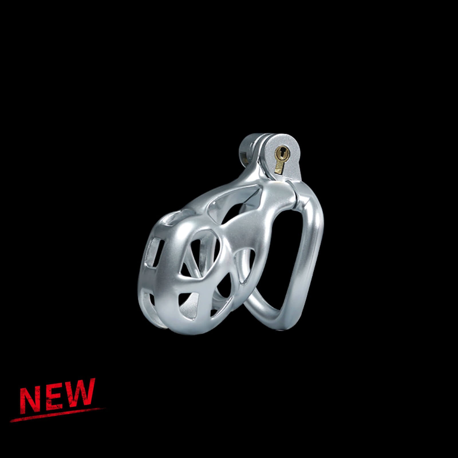 Nano Silver Cobra Male Chastity Cage With 4 Rings – chastity-devices