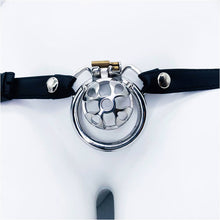 Load image into Gallery viewer, Small Chastity Cage Steel With Belt
