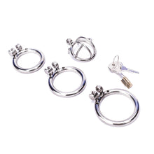 Load image into Gallery viewer, Small Chastity Device 1.10 inches, 1.58 inches, and 2.04 inches long