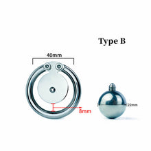 Afbeelding in Gallery-weergave laden, Massief stalen kogel negatief kuisheidsapparaat met riem