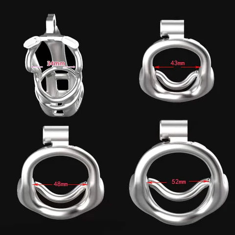 Stainless Steel Male Chastity Device Mamba Cage Metal Locking Belt Chastity  Cage