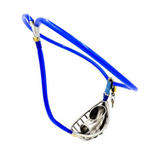 Load image into Gallery viewer, Blue Stainless Steel Stealth Fully Adjustable Chastity Belt