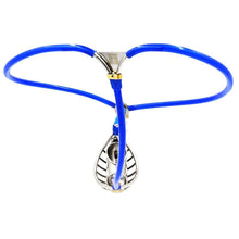 Load image into Gallery viewer, Blue Stainless Steel Stealth Fully Adjustable Chastity Belt