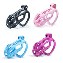 Lade das Bild in den Galerie-Viewer, Stripe Cobra Keuschheitskäfig mit 4 Bogenringen