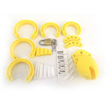 Load image into Gallery viewer, Yellow Plastic Cock Cage 3.15 inches and 3.94 inches long