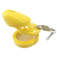 Load image into Gallery viewer, Yellow Plastic Cock Cage 3.15 inches and 3.94 inches long