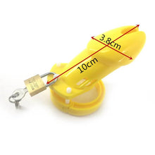 Load image into Gallery viewer, Yellow Plastic Cock Cage 3.15 inches and 3.94 inches long