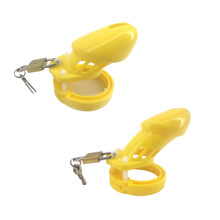 Load image into Gallery viewer, Yellow Plastic Cock Cage 3.15 inches and 3.94 inches long