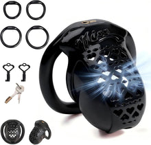 Afbeelding in Gallery-weergave laden, 3D Printed Resin Chastity Device with 4 Ring Sizes
