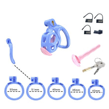 Load image into Gallery viewer, Blue Cobra Nub Chastity Kit With Urethral
