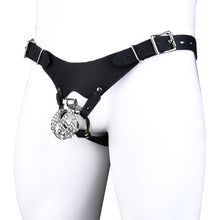 Lade das Bild in den Galerie-Viewer, Chainmail Steel Chastity Cage with Belt - 1
