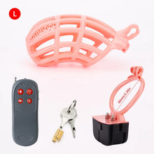 Load image into Gallery viewer, Pink Electric Shock Chastity Cage Set
