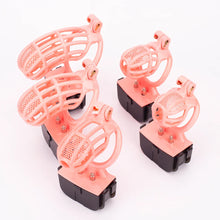 Load image into Gallery viewer, Pink Electric Shock Chastity Cage Set
